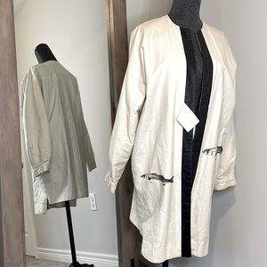 Sample piece Japanese jacket, with fish prints, belt, very cool! One of a kind!